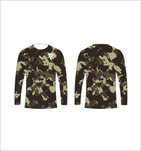 เสื้อยืดแขนยาวลายพรางทะเลทรายสีน้ำตาลสำหรับผู้ชาย ลายกราฟิกสีแทนครีม คอกลม เสื้อยืดลำลอง สตรีทแวร์ เสื้อสำหรับออกกำลังกาย - Product Image 4
