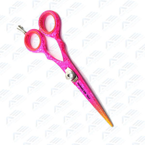 Ciseaux de coiffeur en papier enduit lame tranchante cisailles de salon en acier inoxydable allemand avec repose-doigt réglable - Product Image 4