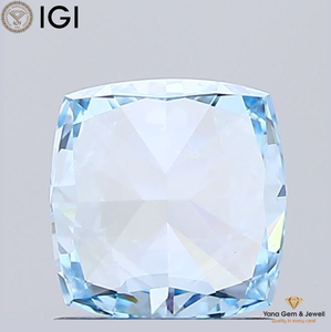 Diamante de Laboratorio CVD de Corte Cuadrado Cojín, 1.01 Quilates, Certificado IGI, Color Azul Intenso, Claridad VVS2, Ideal como Centro de Atención - Product Image 6