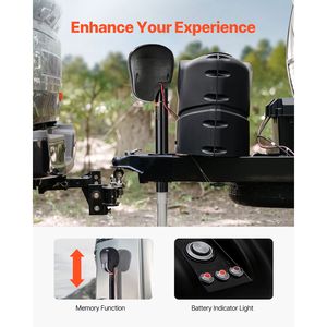 Martinetto Elettrico per Roulotte da 3500 Libbre con Connettore a 2 Vie, Funzione Memoria e Manovella - Accessori Elettrici per Camper - Product Image 5