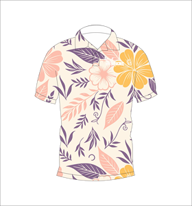 Camisa Polo para Hombre con Estampado Floral Pastel, Manga Corta, Casual, de Verano, Ligera, con Cuello, para Golf - Product Image 3
