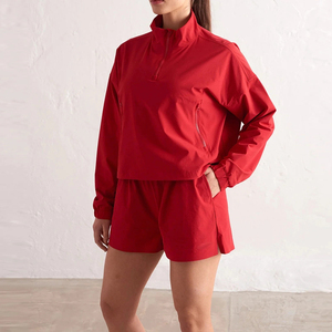 Custom Lightweight Woven Windbreaker Tracksuit With High Neck And Elastic Cuffs And Rubber Patch Rain Suit <b>Set</b> For Soccer Clubs - Product Image 2