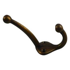 Silver Finish Brass Design Small Wall Decorative <b>Hooks</b> Holder 2 <b>Hooks</b> Modern Durable <b>Bathroom</b> Accessories for Clothing Hanging - Product Image 4