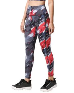 Leggings de sport pour femmes, imprimés, taille haute, avec poches, extensibles, séchage rapide, résistants à la décoloration, anti-humidité, logo OEM personnalisé - Product Image 1