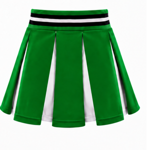 Kelly Green Pleated Cheerleading Skirt for Women High Waist Athletic Team Uniform Dance Performance Training Competition - Product Image 2