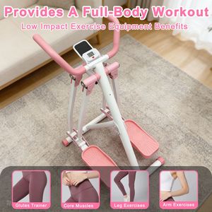 Air <b>Walk</b> Foldable Cardio Cross Trainer Glider Full Body Low Impact Elliptical <b>Machine</b> with LCD Display for Home Exercise - Product Image 4