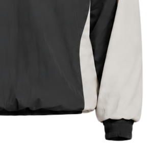 Mens Charcoal Black Neutral Colorblock Windbreaker <b>Hoodie</b> <b>Lightweight</b> Quarter Zip Pullover Jacket Outdoor Training Casual Top - Product Image 5
