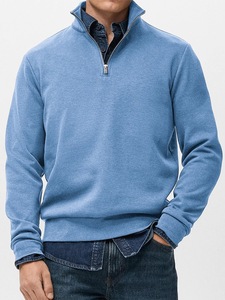 Sweat-shirt en gros : Zip quart de col personnalisé en polaire brossée pour les détaillants sportifs américains, logo, faible MOQ, tailles S-XL - Product Image 5