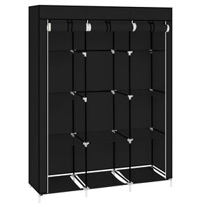 Armadio Portatile in Plastica da 67 Pollici con 10 Ripiani, Montaggio Rapido e Semplice, Nero, RT-Extra Spazio per Borse - Product Image 1