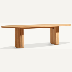 Mesa rectangular de madera de teca en oferta, con un estilo moderno y sencillo, ideal para restaurantes junto a la playa o junto a la piscina. - Product Image 2