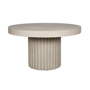 Table à manger ronde de luxe en GFRC, design personnalisé, fabriquée au Vietnam, pour projets d'aménagement intérieur de centres commerciaux et d'entrées - Product Image 1