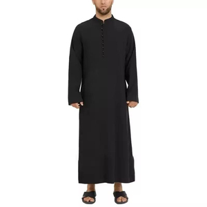 Jubbah Plus Size Breathable High Quality <b>Islamic</b> <b>Clothing</b> 2026 New 2026 Custom Modern Kuwait Style Arabic Saudi Men's Thobes - Product Image 3