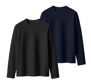Camiseta de Punto de Manga Larga para Mujer, Cuello Redondo, Corte Regular, Informal, para Todas las Temporadas, 100% Algodón, Transpirable, Venta al Por Mayor, ODM - Product Image 3