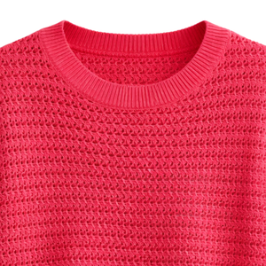 Suéter de punto texturizado de manga corta para mujer, estilo casual, holgado y transpirable, ideal para verano - Product Image 5