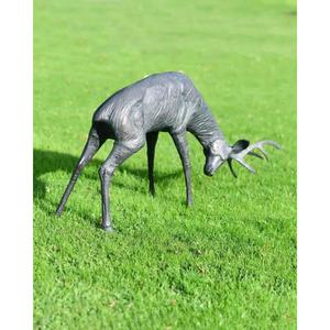 Sculpture de renne en métal artisanale, figurine animale grandeur nature, personnalisable, style vintage, pour exposition extérieure - Product Image 3