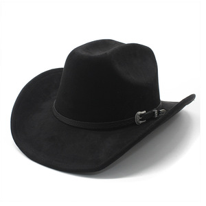 Nouvelle Arrivée 2025 – Chapeau de Cowboy Tendance en Daim pour Femme et Homme, Style Western Décontracté avec Bande en Cuir, Idéal pour les Voyages et les Fêtes - Product Image 4