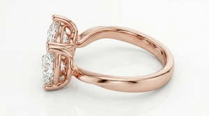 Anillo de Diamantes Corte Princesa para Mujer, Estilo Clásico de Compromiso, Diamantes Cultivados en Laboratorio - Product Image 5