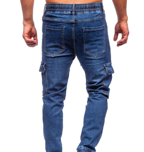 กางเกงยีนส์ผู้ชายลำลองผ้าฝ้ายเดนิม กางเกงคาร์โก้หลายกระเป๋า  ใส่โลโก้ได้ แฟชั่นใหม่  รับสั่งทำ - Product Image 3