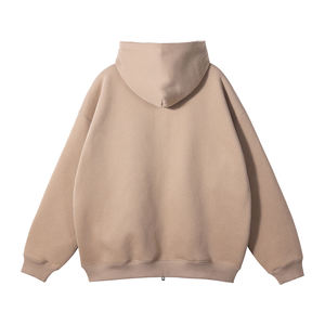 Sudadera con capucha de forro polar grueso y cálido para hombre, estilo oversize, con cremallera, para invierno, venta al por mayor, personalizada de fábrica - Product Image 2
