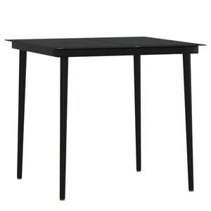 Ensemble de salle à manger de jardin en rotin noir 5 pièces avec coussins, mobilier d'extérieur moderne pour les loisirs - Product Image 5