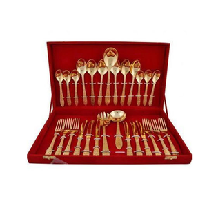 Juego de Cubiertos de Latón Estilo Cuchara para Bodas y Regalos, 24 Piezas, Cucharas para Servir en Cenas y Catering - Product Image 3