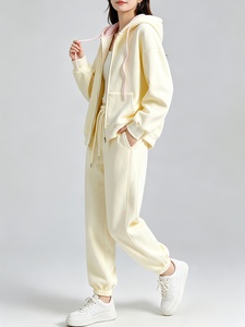 Ensemble de survêtement unisexe en polaire de qualité supérieure, vêtements de sport personnalisés, sweat à capuche chaud pour l'hiver, tenue assortie - Product Image 5