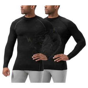 Camisetas Deportivas de Alta Calidad para Hombre, de Secado Rápido, para Gimnasio, Entrenamiento, Manga Larga, Corte Regular, Personalizables - Product Image 1