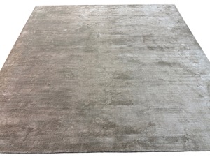Handwoven Greige Silk –Modern Minimalist Rug - Product Image 3
