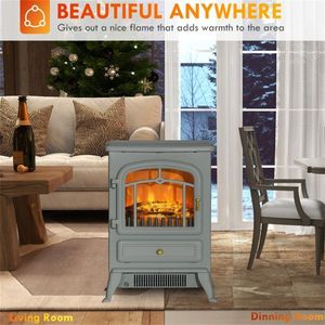 Caminetto Elettrico Moderno con Fiamma LED, Telecomando, Alimentazione USB, in Acciaio e Vetro per Casa, Hotel, Camper, Inserto Autoportante AU/US - Product Image 1