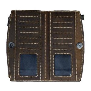 Vintage Camel Brown Crazy Horse Leather Multi Card Slot <b>Wallet</b> Phone Holder Pocket Zipper <b>Money</b> Clutch Organizer Pouch For Men - Product Image 2