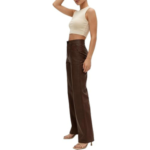 Pantalones de Cuero para Mujer, Servicio de Fabricación de Pantalones de Cuero con Etiqueta Privada y Diseño Personalizado OEM - Product Image 3