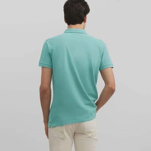 เสื้อโปโลแขนสั้นผู้ชาย สีพื้น ผ้าฝ้าย ทรงลำลอง ติดกระดุมด้านหน้า ทรงปกติ ระบายอากาศได้ดี - Product Image 2