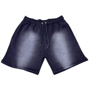 Shorts de sport pour hommes en toile de polyester à séchage rapide, avec cordon de serrage, couleur unie, logo personnalisé, prix d'usine, été - Product Image 5