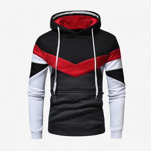 Sudadera con capucha para hombre, estilo casual, con bloques de color y bolsillo canguro - Product Image 1