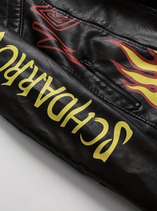 Custom Big Size Leather Motorcycle Jacket with Heat Printing Digital Printing Waterproof Breathable Eco-Friendly Boxy Style - Product Image 5