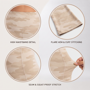 Leggings évasés imprimés camouflage pour femmes, grandes tailles, pantalons de yoga compressifs, pantalons de sport pour femmes, pantalons évasés pour la gym et le fitness - Product Image 6