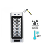 Teclado Metálico IP68 Resistente al Agua, Sistemas de Control de Seguridad para Entrada de Puertas, Lector de Tarjetas de Identificación EM, Control de Acceso RFID Independiente para Puertas