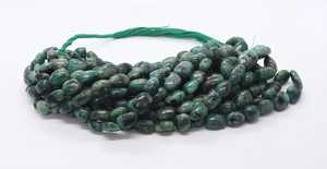 Cuentas de Esmeralda Natural AAA, Pepitas Lisas de 8x12-13x16 mm, Cuentas de Esmeralda de 16 Pulgadas con Forma de Gota, Cuentas de Esmeralda para Joyería - Product Image 2
