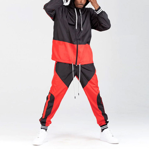 High Quality Men's 2-Piece Sportswear Set Color Block Windproof Training Suit Full Zip Hooded <b>Tracksuit</b> for Gym Running - Product Image 6