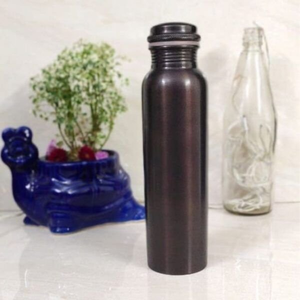 Black Copper Water Bottle with Cap Pure Copper Drinking Bottle for Home Office Gym Yoga Travel and Daily Use - Product Image 3