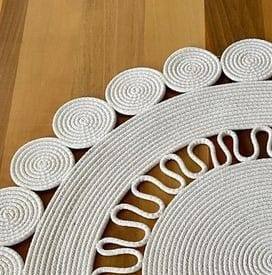 Alfombras y Tapetes Trenzados Hechos a Máquina con Cuerda de Algodón, Ecológicos, Aptos para Mascotas, Resistentes a las Manchas, Antideslizantes - Product Image 3