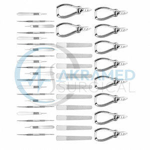 Kit d'instruments chirurgicaux manuels Akramed pour podologie, 40 pièces, avec ressorts cylindriques, certifié CE ISO13485, pour soins des pieds et des ongles - Product Image 6