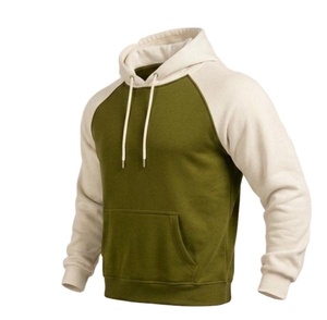 Sudadera con capucha y media cremallera, con cordón, bolsillo canguro, logotipo personalizado, color liso, para invierno, informal, para exteriores, cortavientos, hecha a medida - Product Image 1