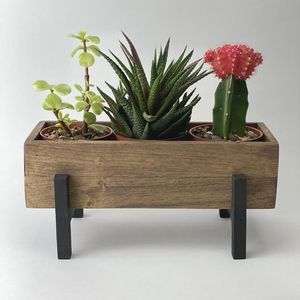 Jardinière en bois rustique faite à la main, écologique, pour la décoration de mariage, d'événements et de jardins - Product Image 6