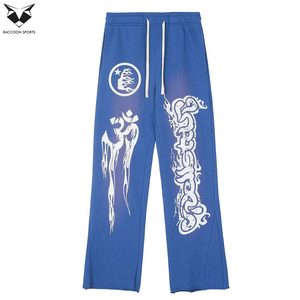 Comfortable Newest Design Blue Color High Quality Casual Running Outdoor Sports <b>Pants</b> Flared Style Trousers For Men Wear - Product Image 2