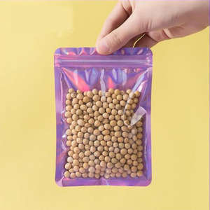 Manufacturer Business Custom Logo Self-Adhesive Mailer <b>Small</b> Plastic Clear Recycled <b>Zip</b> Lock <b>Bags</b> With Black Zipper Ziplock - Product Image 2