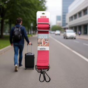 Tracolla ILAN 3,8 cm 75-145 cm, Spessa, Rosso Brillante, per Fotocamera e Borsa - Product Image 2