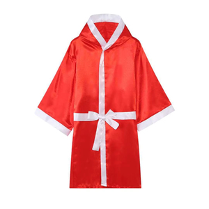 Boxing Gown Men <b>Women</b> Professional Fight Entrance Apparel Lightweight <b>Satin</b> Fabric Made MMA Training Wear Boxing <b>Robes</b> - Product Image 4