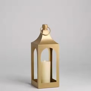 Golden <b>Brass</b> <b>Lantern</b> Candle Holder for Home Decoration Indoor Outdoor Use Durable Metal Design - Product Image 6