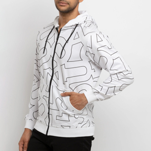 Sudadera con capucha y cremallera para hombre, de alta gama, estilo urbano, con bordado en el hombro. - Product Image 5